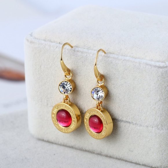 Michael Kors Colorful Glitter Stone Earrings - Picture 1 of 5